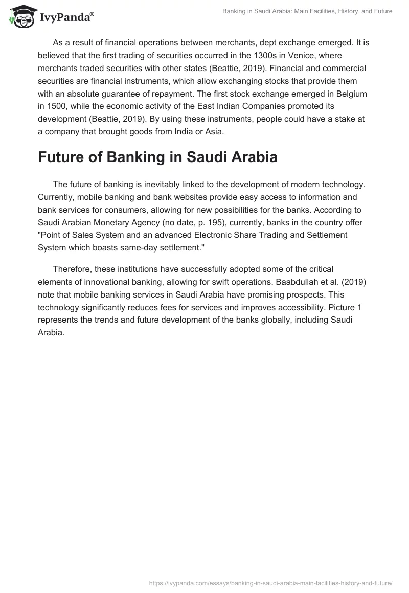 Banking in Saudi Arabia: Main Facilities, History, and Future. Page 4