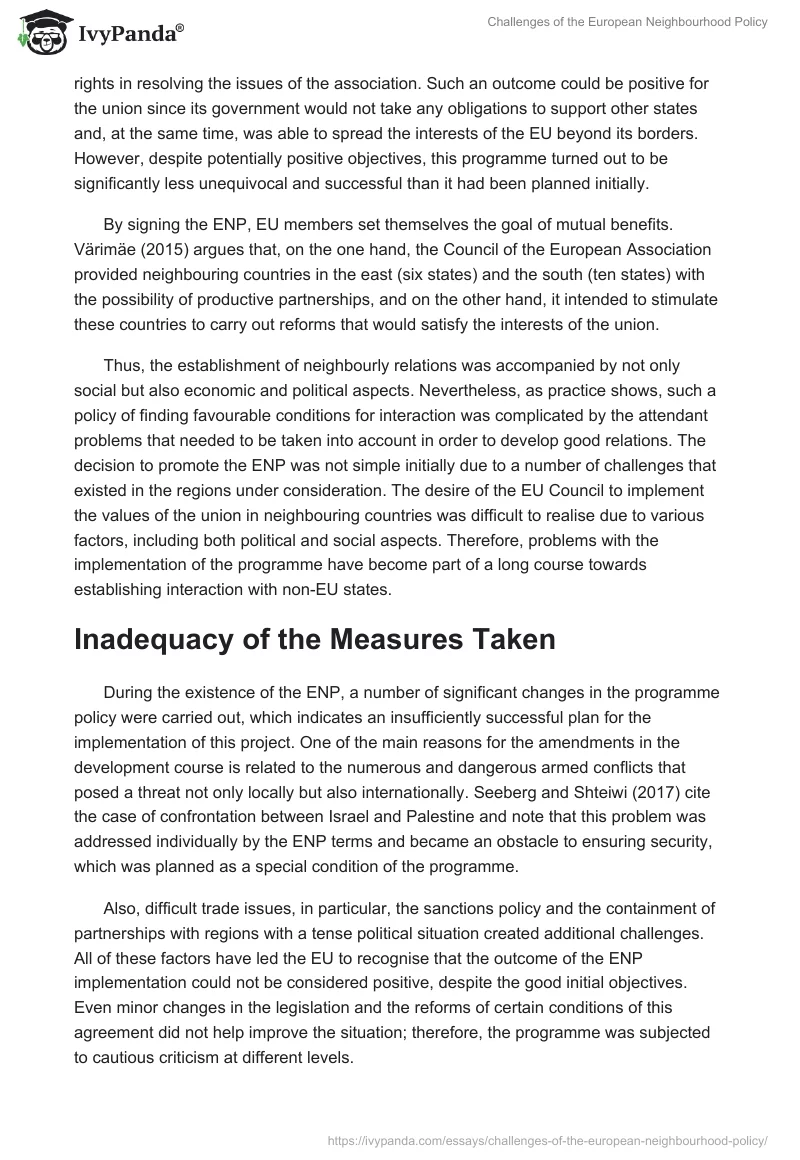 Challenges of the European Neighbourhood Policy. Page 2
