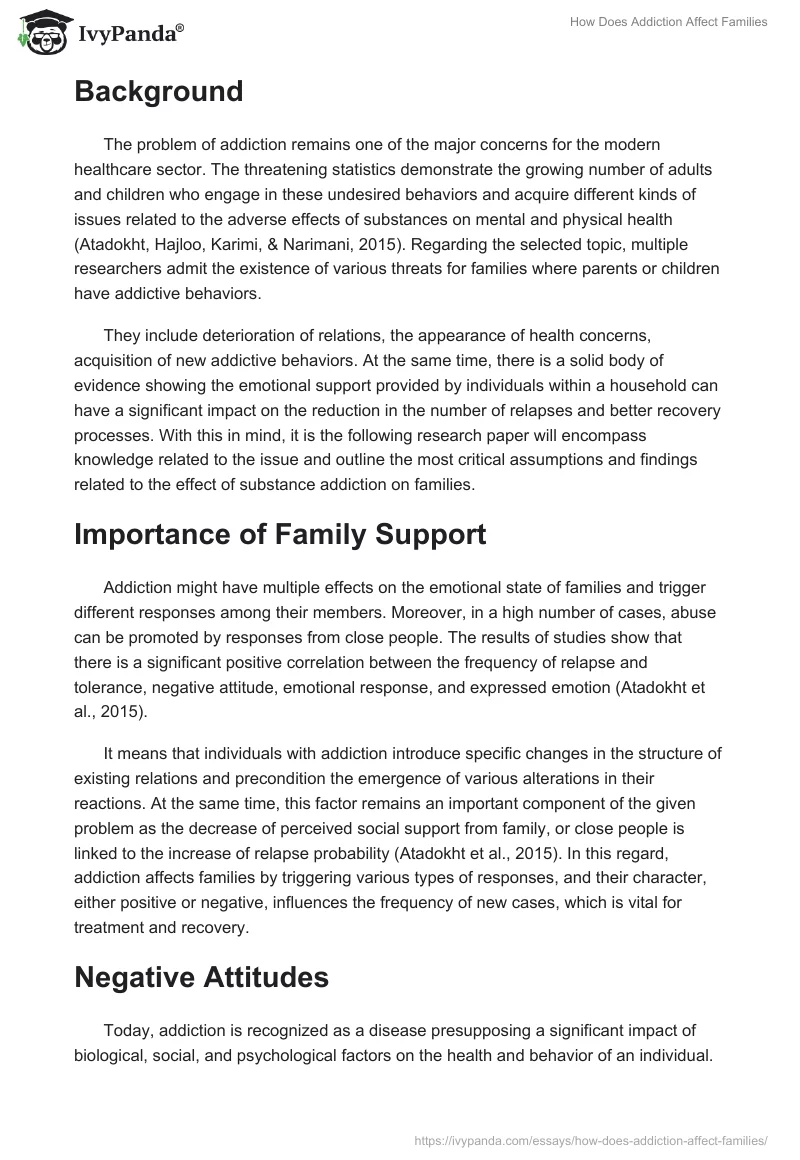 How Does Addiction Affect Families. Page 2