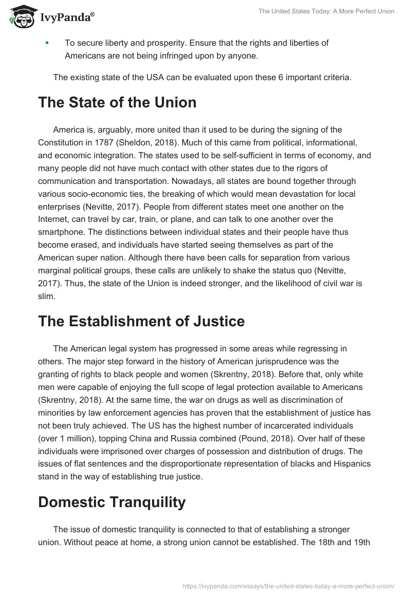 The United States Today: A More Perfect Union. Page 2