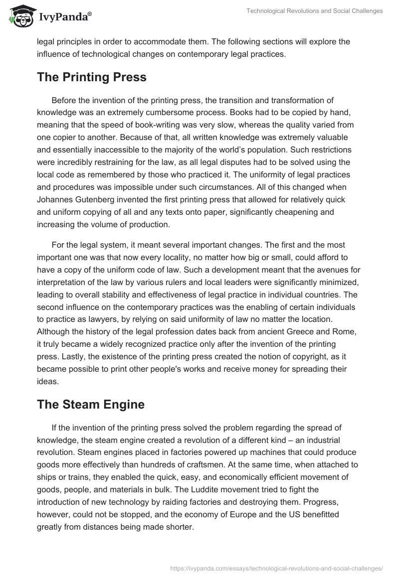 Technological Revolutions and Social Challenges. Page 2