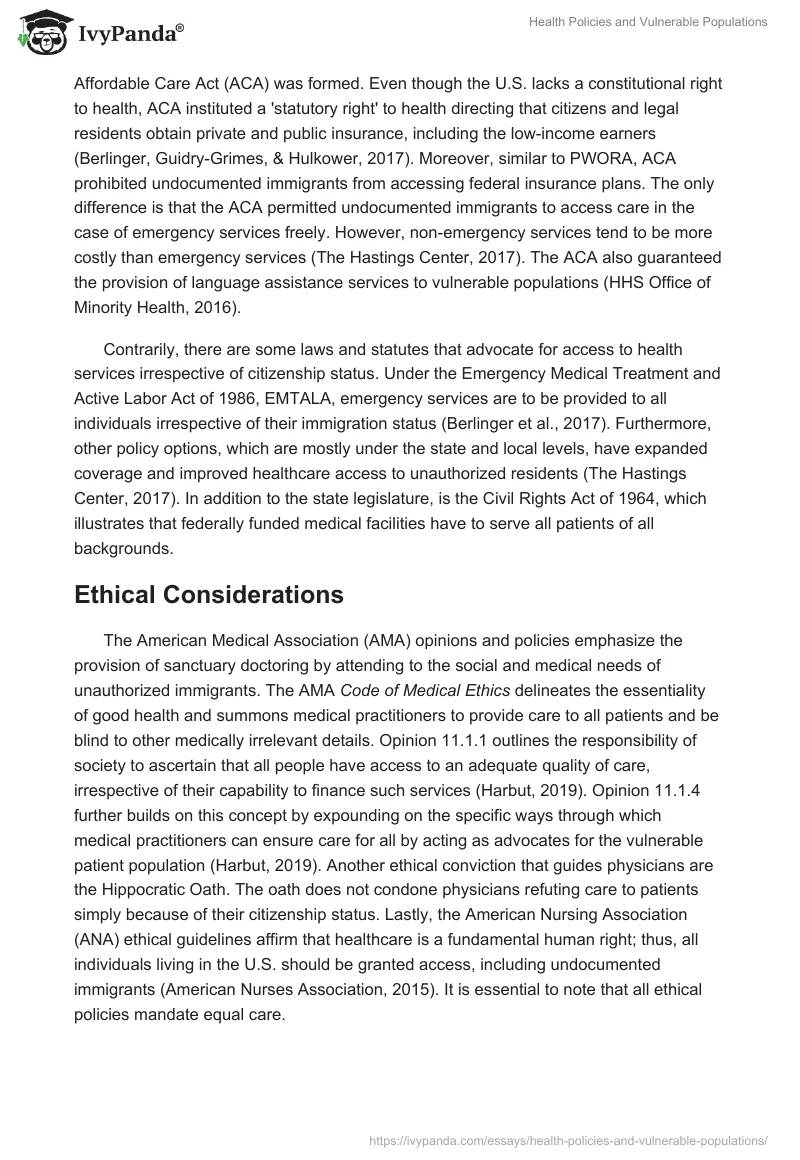Health Policies and Vulnerable Populations. Page 2