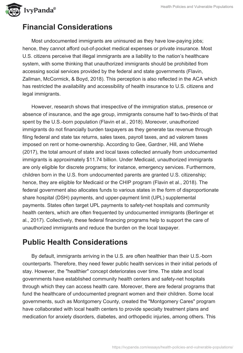 Health Policies and Vulnerable Populations. Page 3