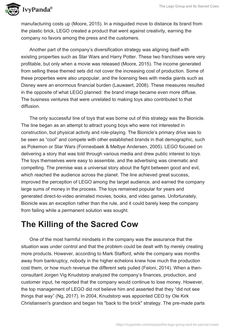 The Lego Group and Its Sacred Cows. Page 3