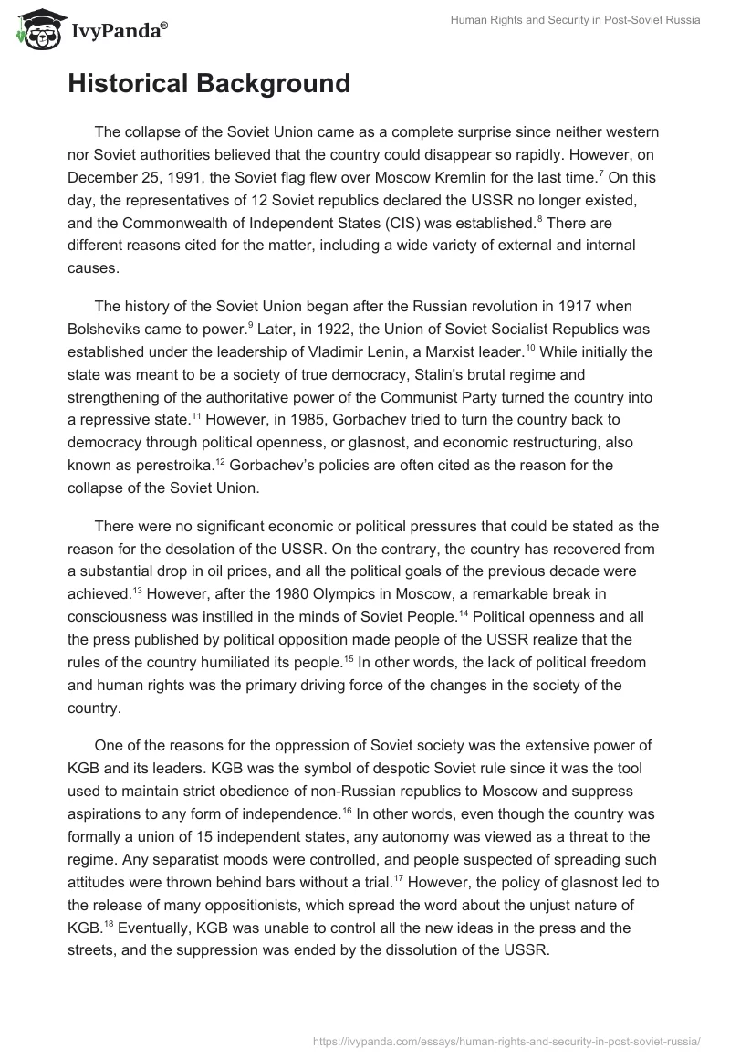 Human Rights and Security in Post-Soviet Russia. Page 2