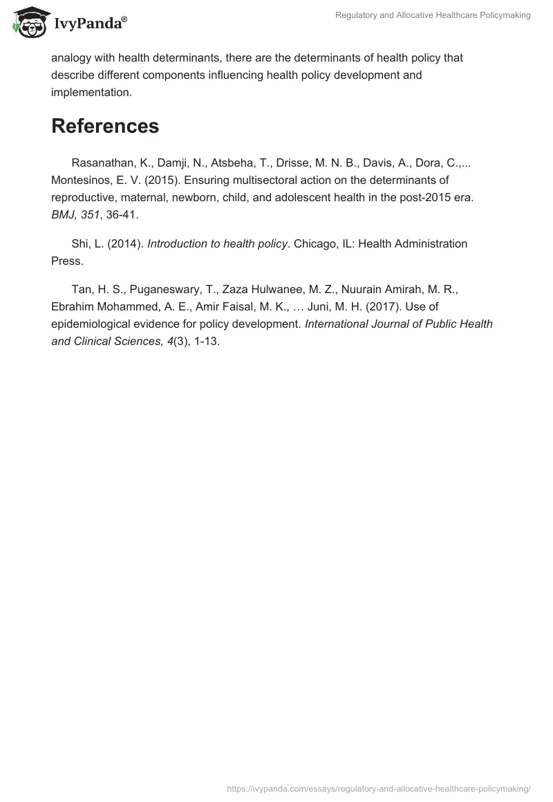 Regulatory and Allocative Healthcare Policymaking. Page 3