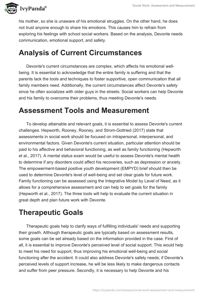 Social Work: Assessment and Measurement. Page 3