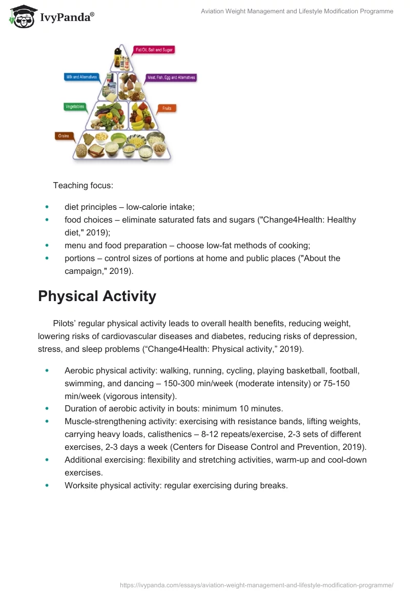 Aviation Weight Management and Lifestyle Modification Programme. Page 5