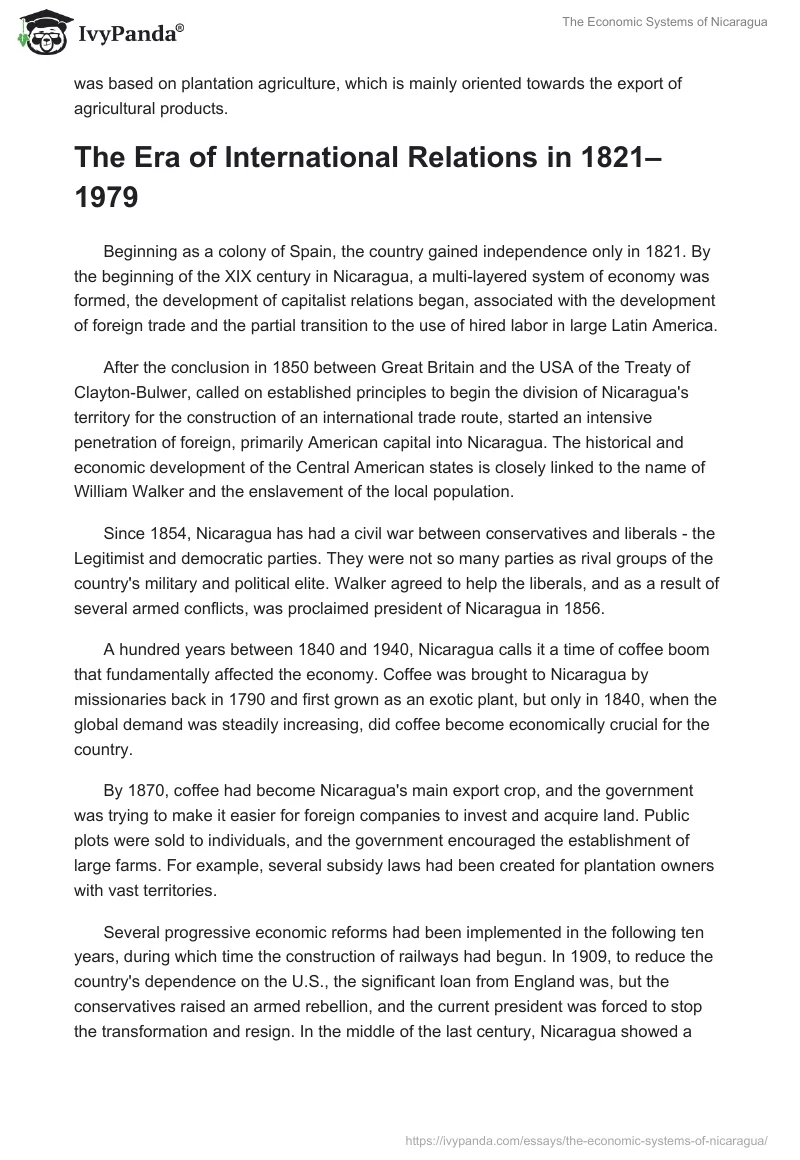 The Economic Systems of Nicaragua. Page 2
