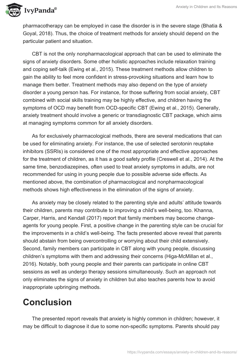 Anxiety in Children and Its Reasons. Page 4