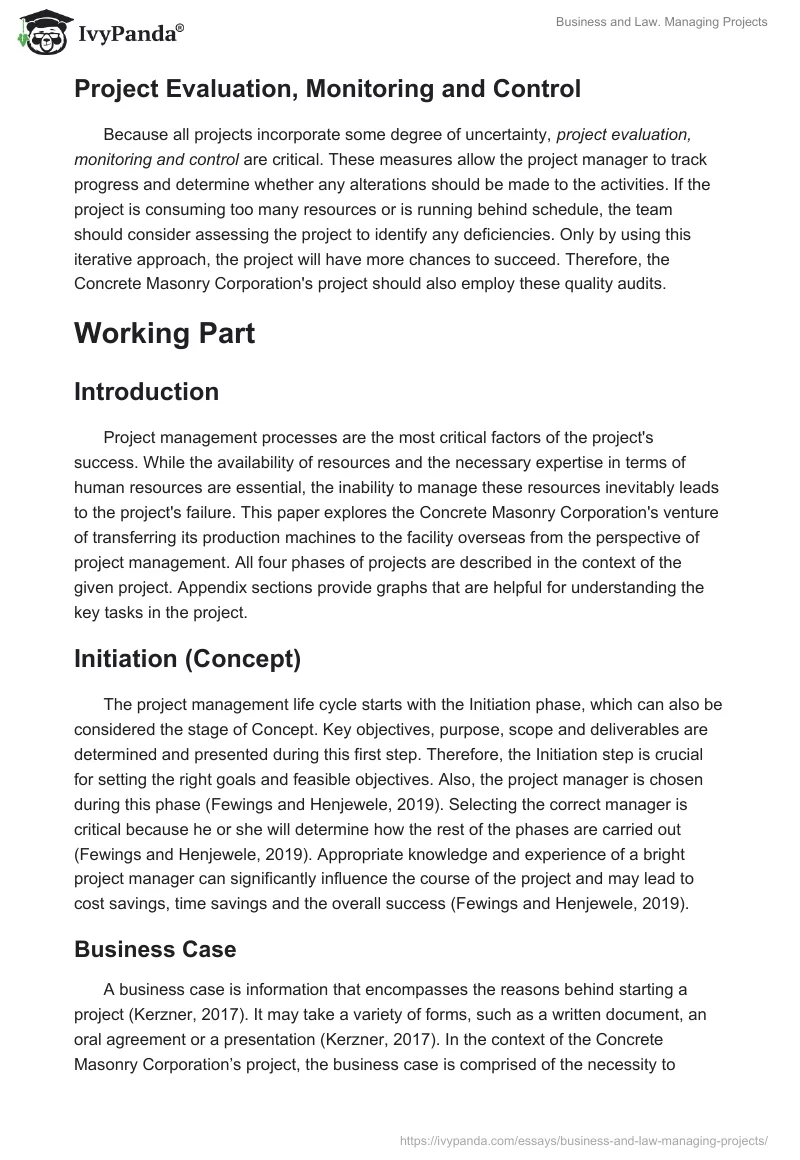 Business and Law. Managing Projects. Page 4