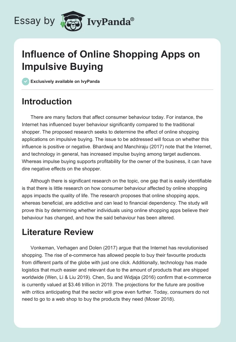 Influence of Online Shopping Apps on Impulsive Buying. Page 1
