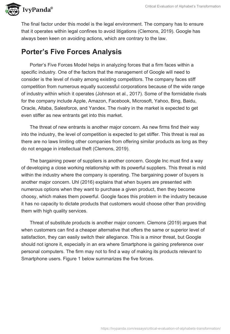 Critical Evaluation of Alphabet’s Transformation. Page 3