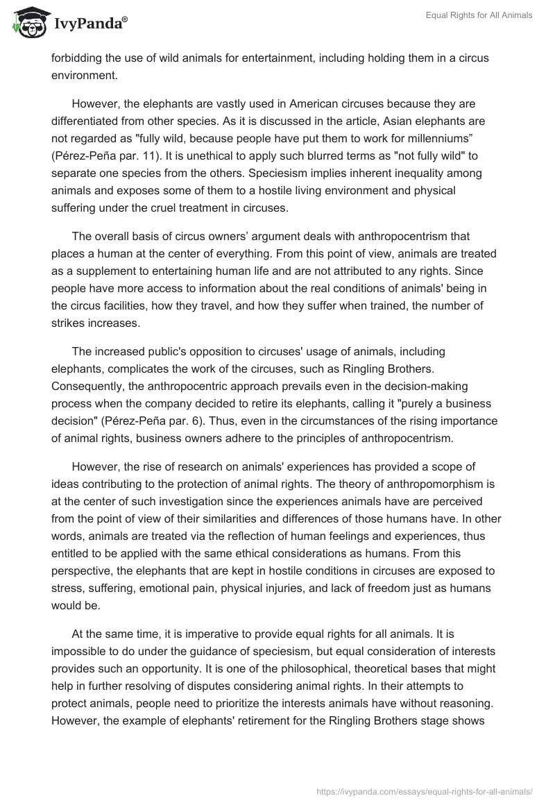 Equal Rights for All Animals. Page 2