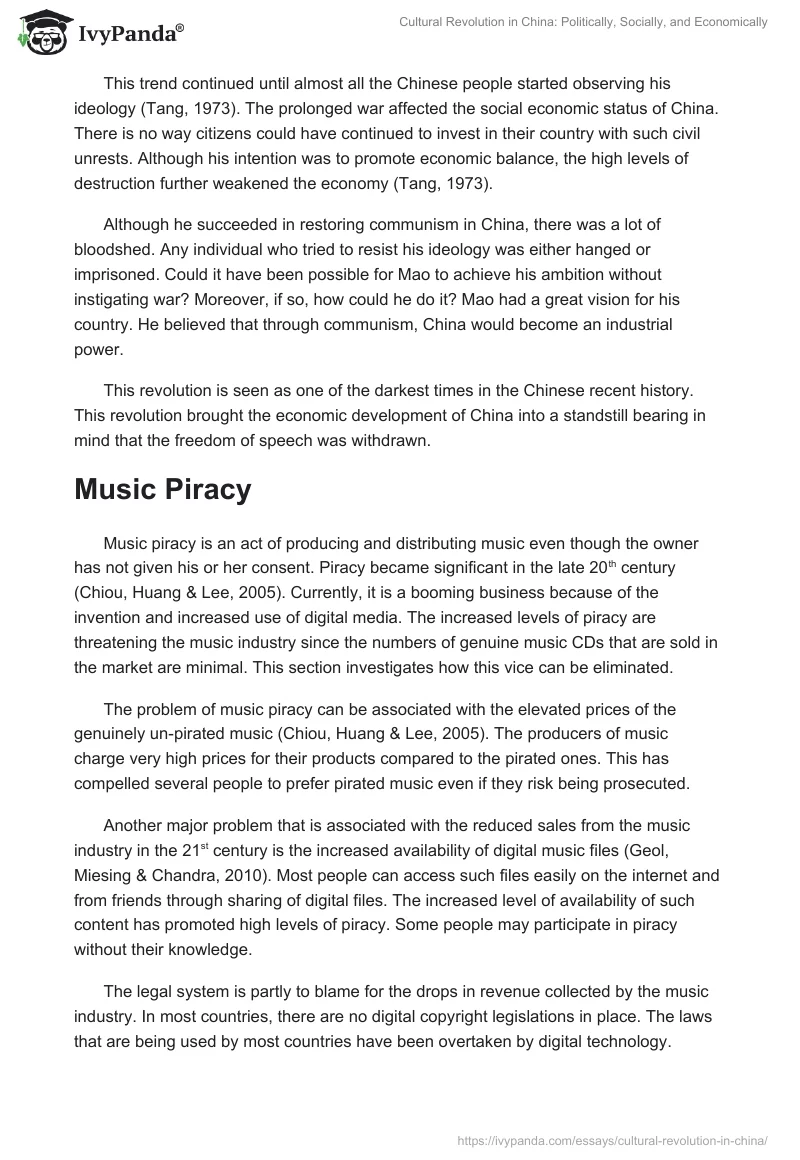 Cultural Revolution in China: Politically, Socially, and Economically. Page 2