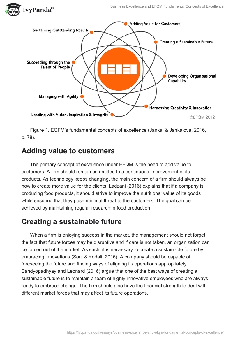 Business Excellence and EFQM Fundamental Concepts of Excellence. Page 5