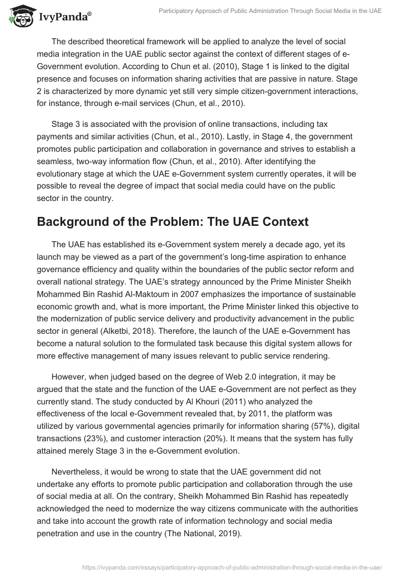 Participatory Approach of Public Administration Through Social Media in the UAE. Page 3