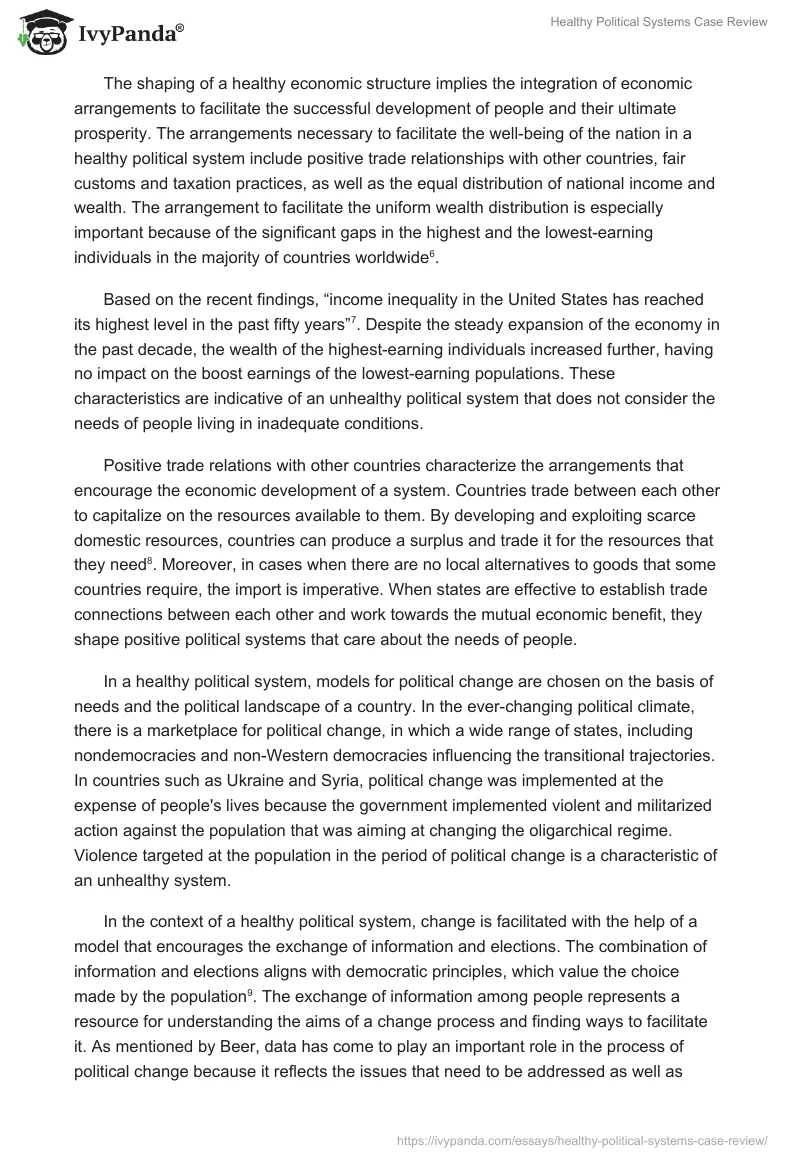 Healthy Political Systems Case Review. Page 3