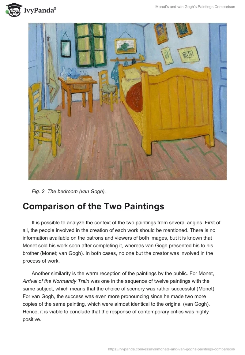 Monet’s and van Gogh’s Paintings Comparison. Page 3