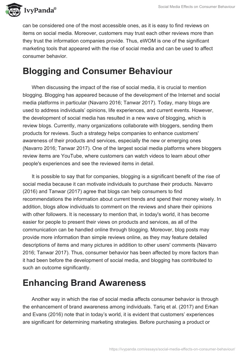 Social Media Effects on Consumer Behaviour. Page 4
