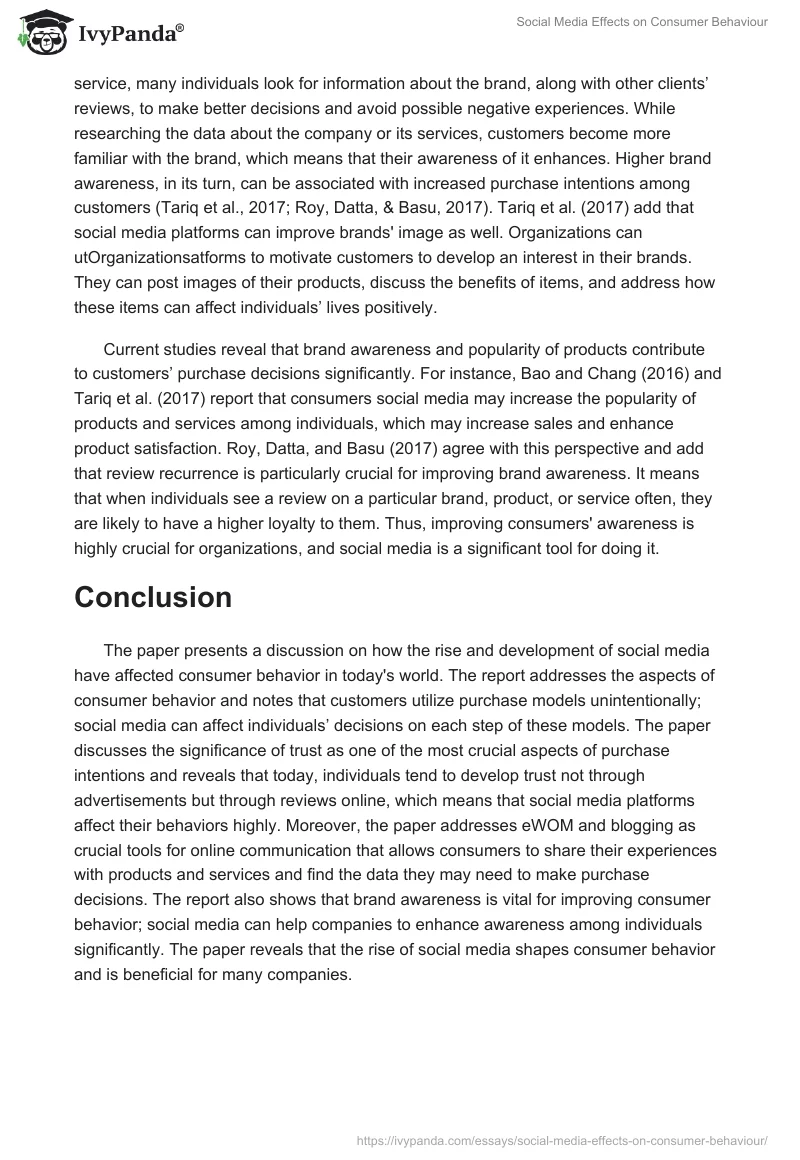 Social Media Effects on Consumer Behaviour. Page 5