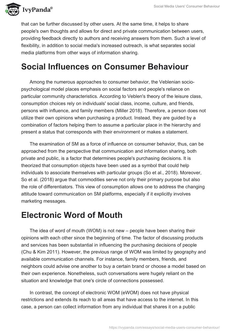Social Media Users' Consumer Behaviour. Page 2