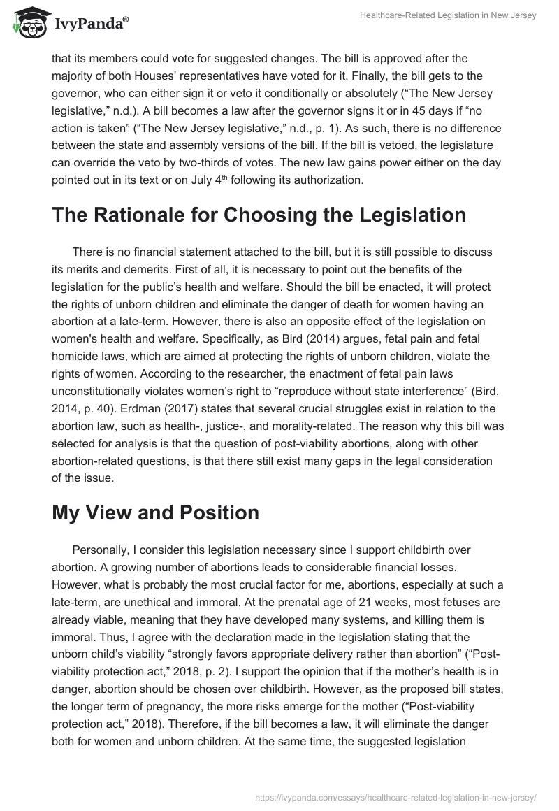 Healthcare-Related Legislation in New Jersey. Page 3