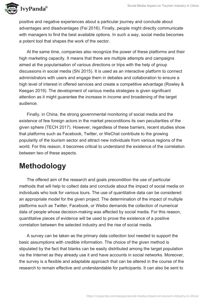 Social Media Impact on Tourism Industry in China. Page 3