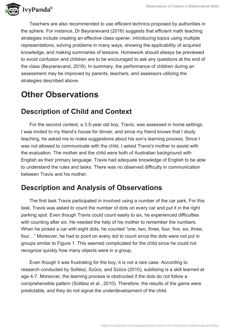 Observations of Children’s Mathematical Skills. Page 4