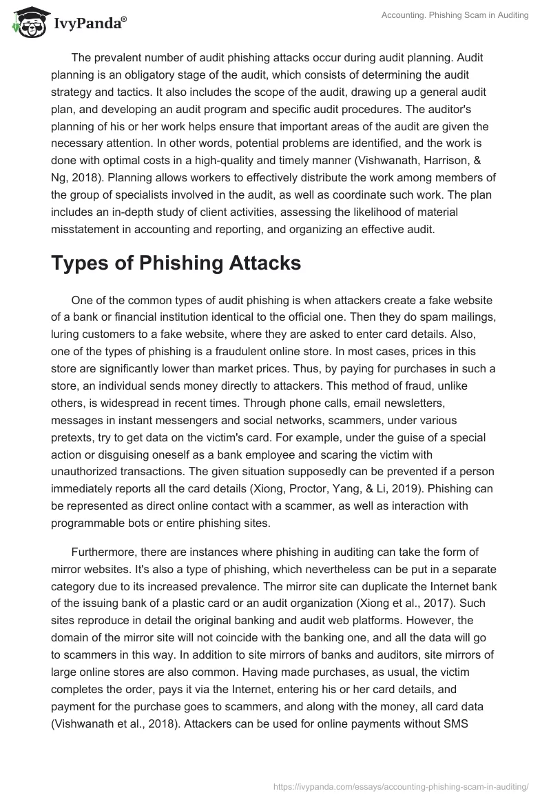 Accounting. Phishing Scam in Auditing. Page 2