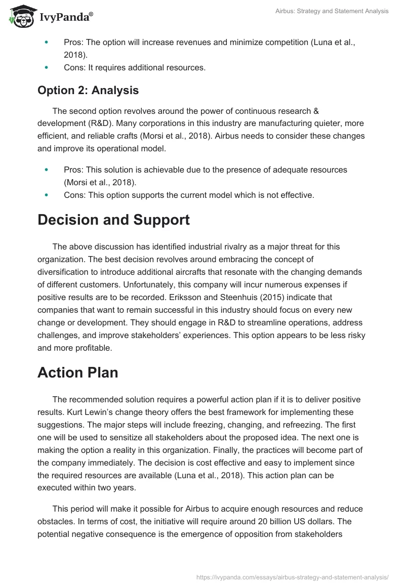 Airbus: Strategy and Statement Analysis. Page 2