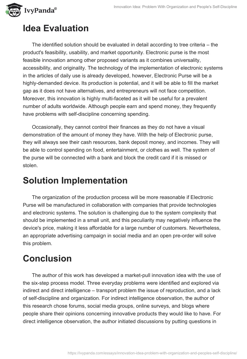 Innovation Idea: Problem With Organization and People's Self-Discipline. Page 5