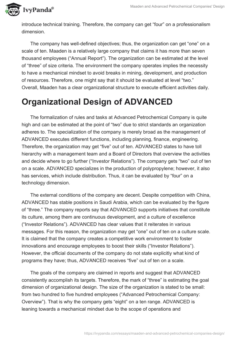 Maaden and Advanced Petrochemical Companies' Design. Page 2