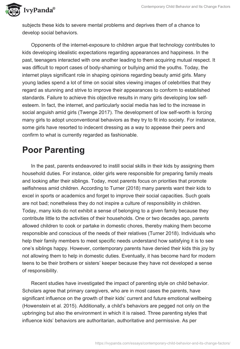 Contemporary Child Behavior and Its Change Factors. Page 2