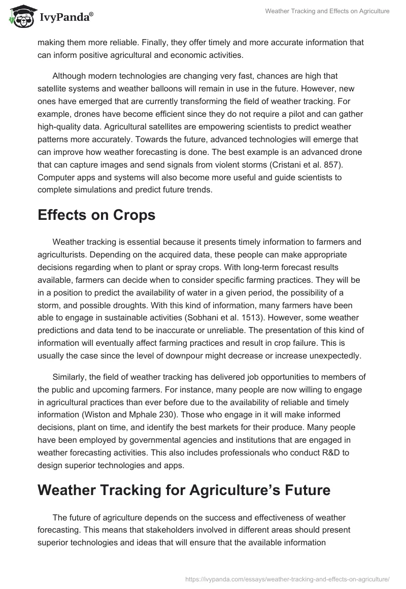 Weather Tracking and Effects on Agriculture. Page 2