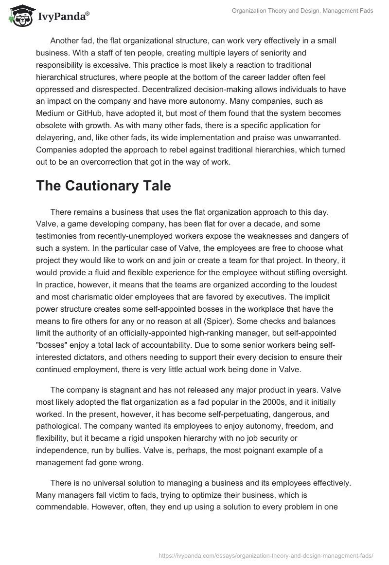 Organization Theory and Design. Management Fads. Page 3