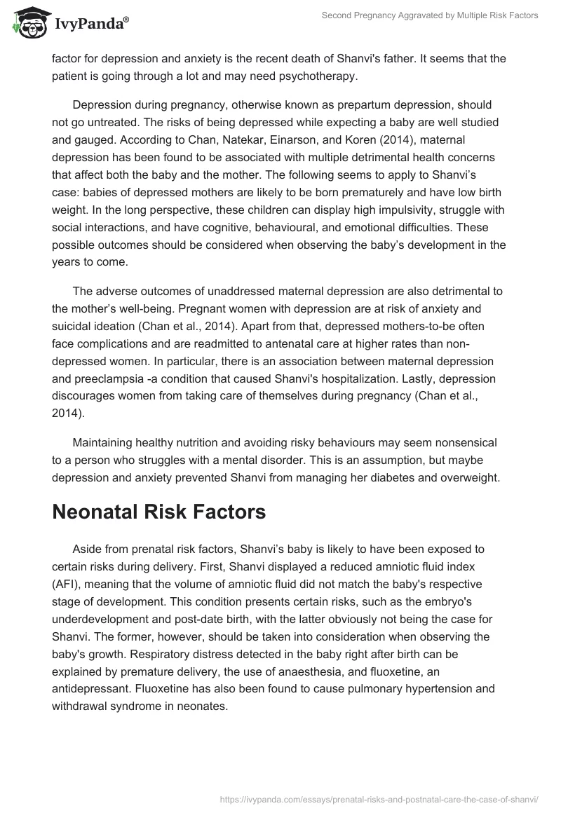 Second Pregnancy Aggravated by Multiple Risk Factors. Page 4