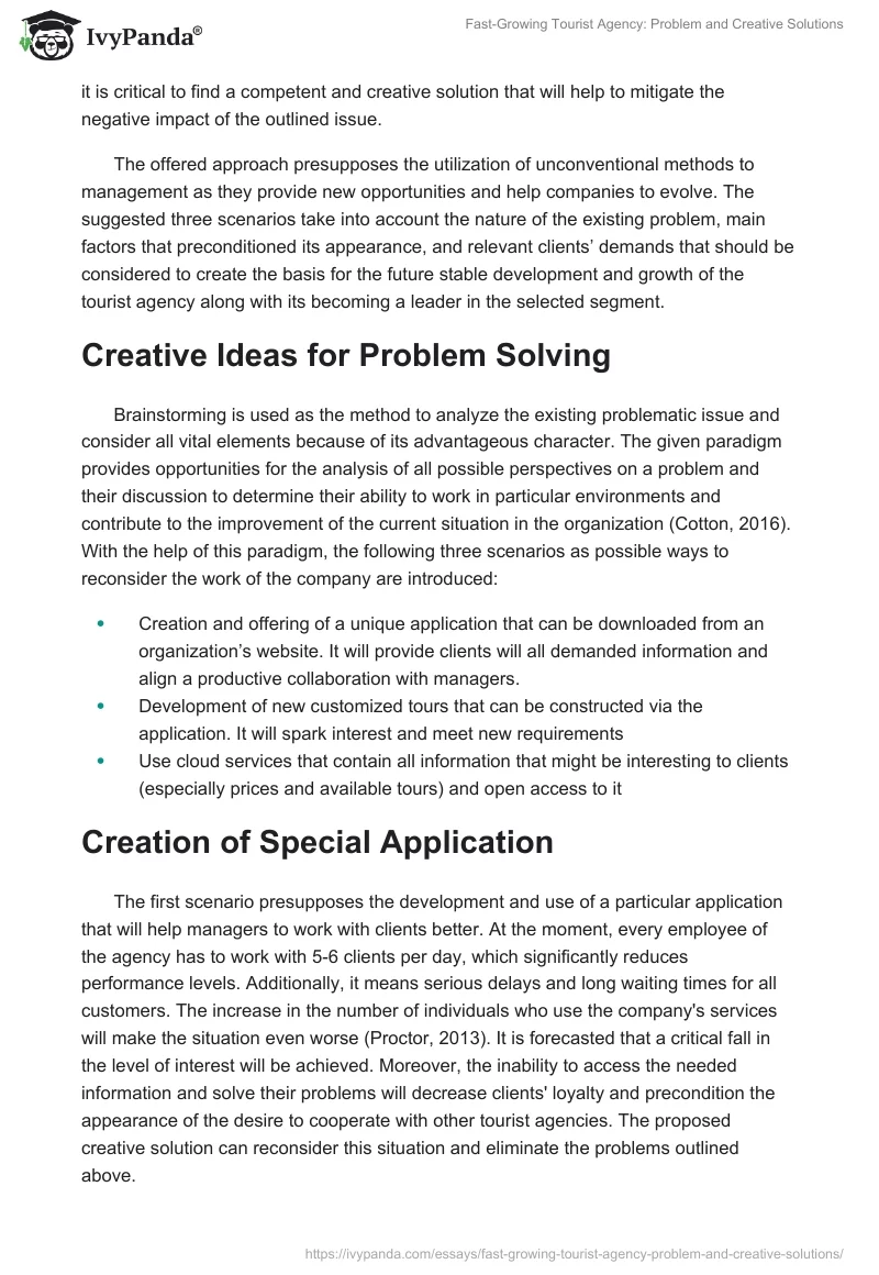 Fast-Growing Tourist Agency: Problem and Creative Solutions. Page 3