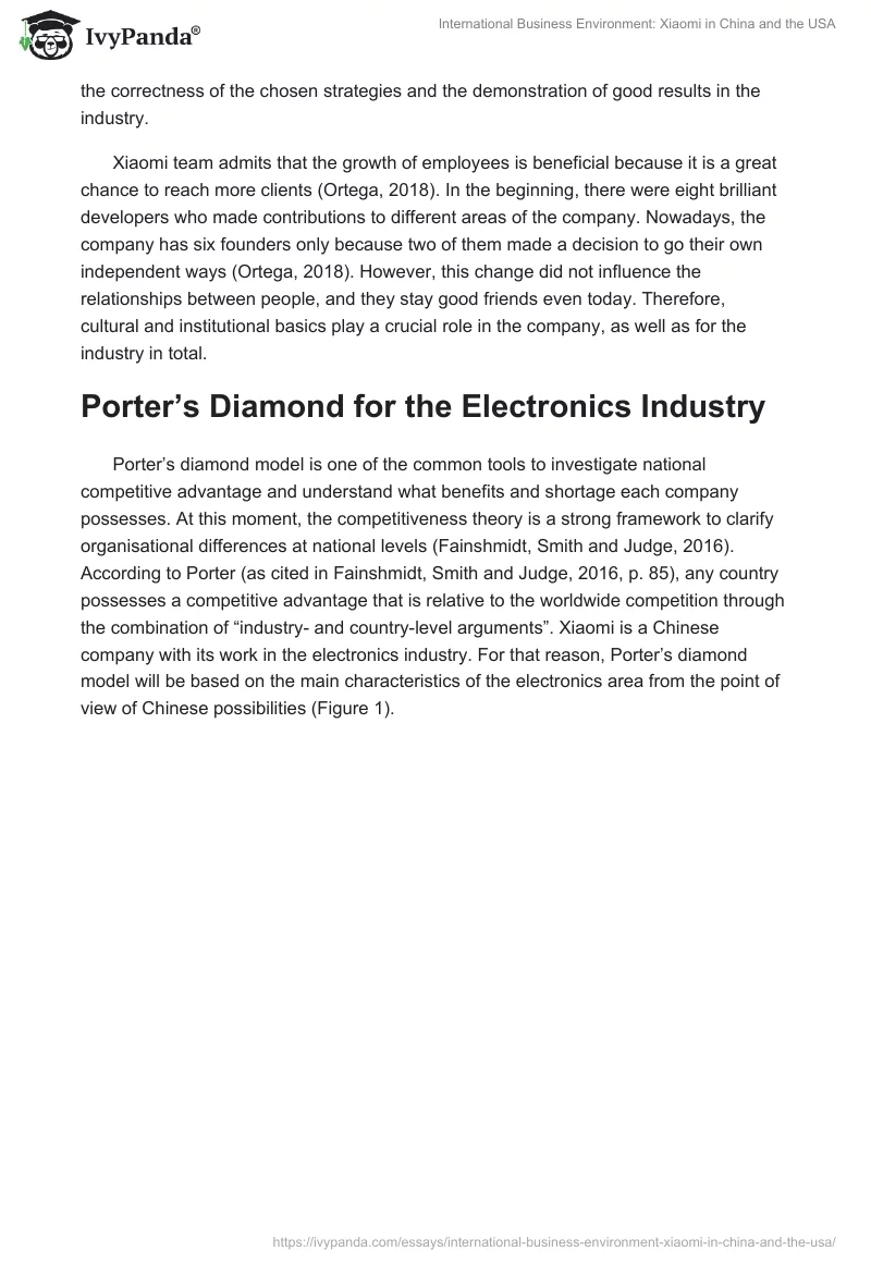 International Business Environment: Xiaomi in China and the USA. Page 3