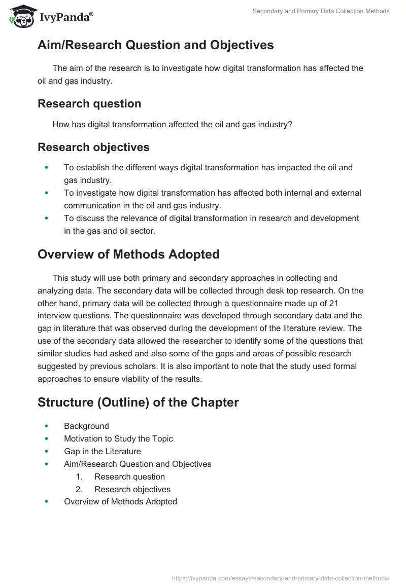 Secondary and Primary Data Collection Methods. Page 3
