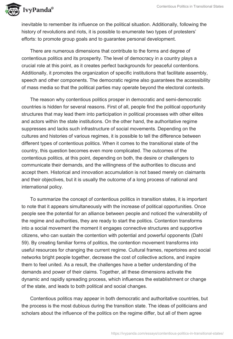 Contentious Politics in Transitional States. Page 4
