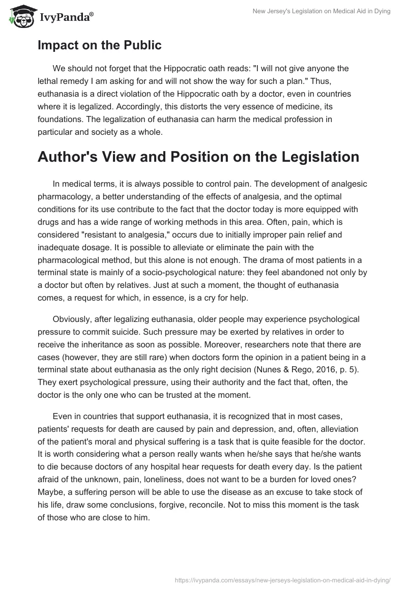 New Jersey's Legislation on Medical Aid in Dying. Page 3