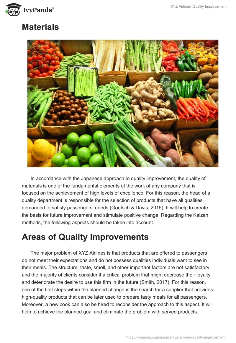 XYZ Airlines' Quality Improvement. Page 2