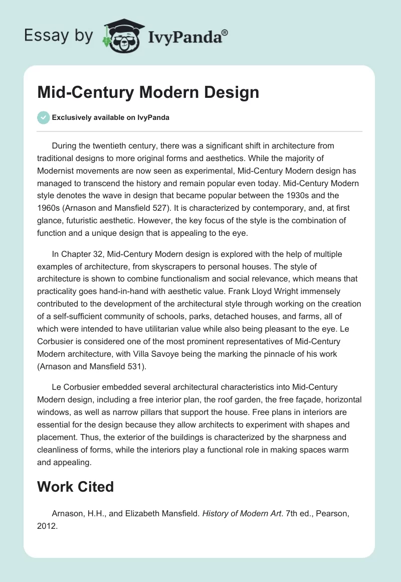 Mid-Century Modern Design. Page 1