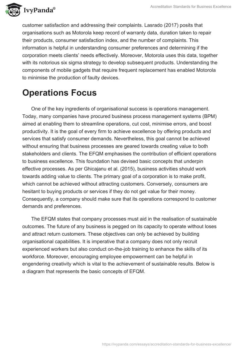 Accreditation Standards for Business Excellence. Page 5
