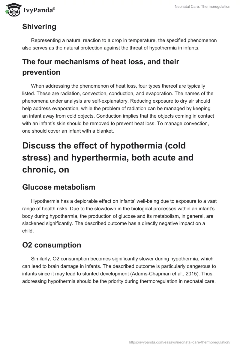 Neonatal Care: Thermoregulation. Page 3