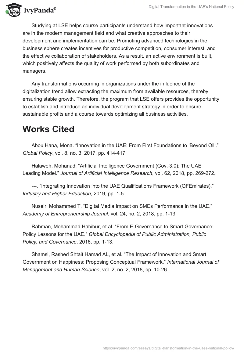 Digital Transformation in the UAE’s National Policy. Page 4