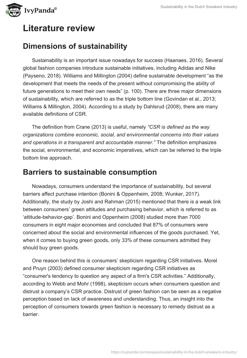 Sustainability in the Dutch Sneakers Industry. Page 4