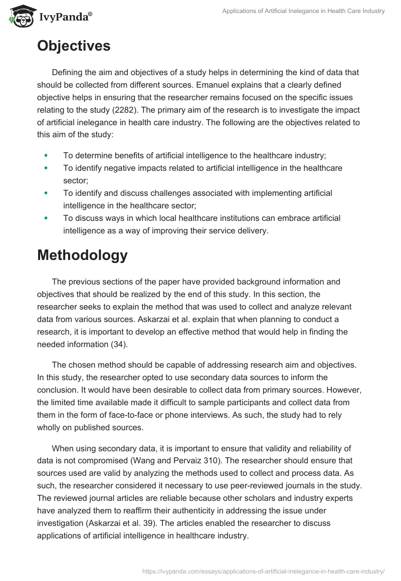Applications of Artificial Inelegance in Health Care Industry. Page 2