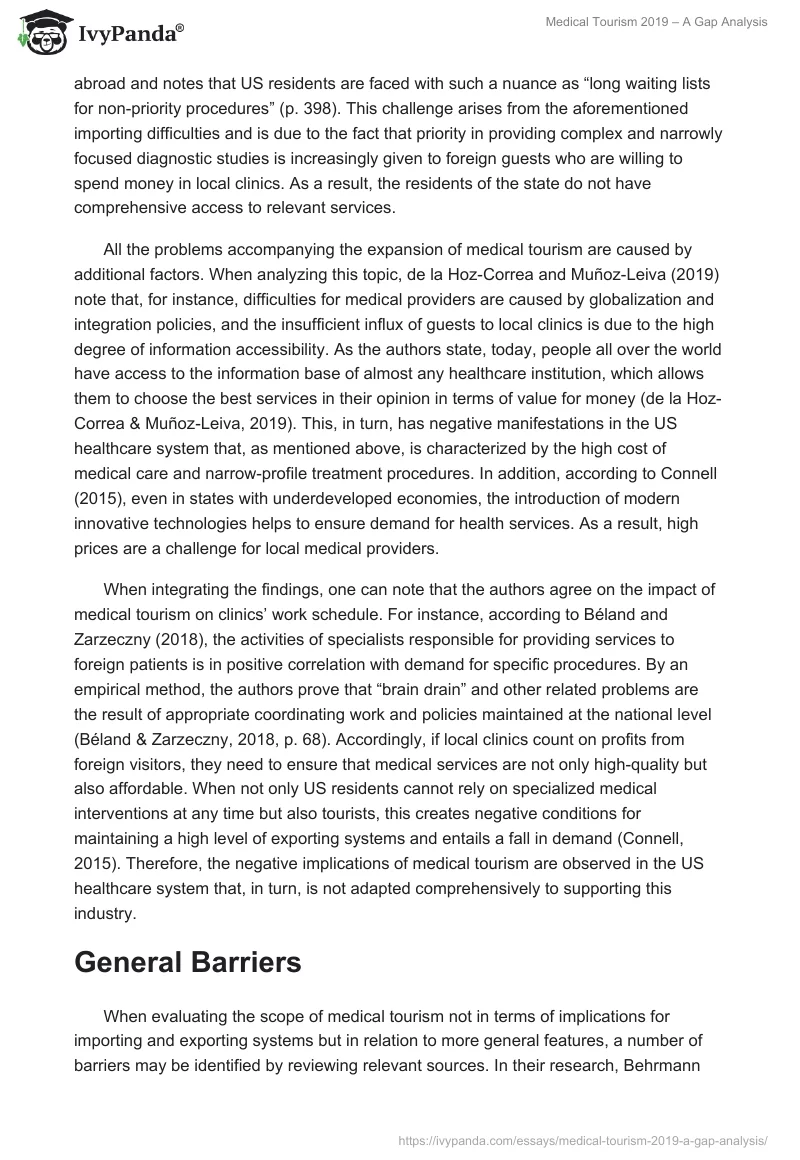 Medical Tourism 2019 – A Gap Analysis. Page 4